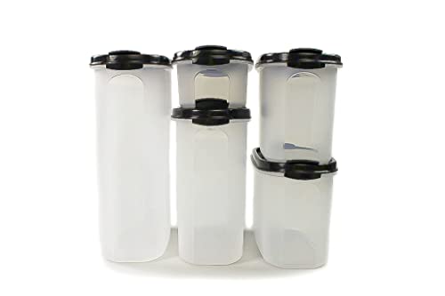 Tupperware Eidgenossen 2,3L+1,7L+1,1L (2) +500ml schwarz mit Schütte Modular...