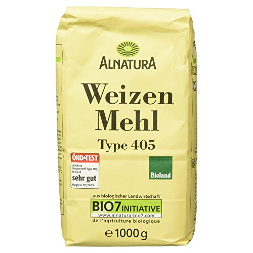 Alnatura Bio Weizenmehl, Type 405, 6er Pack (6 x 1 kg)